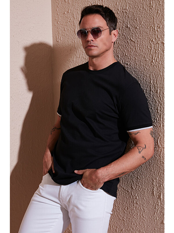Buratti Streç Pamuklu Regular Fit Bisiklet Yaka Tişört 5902981