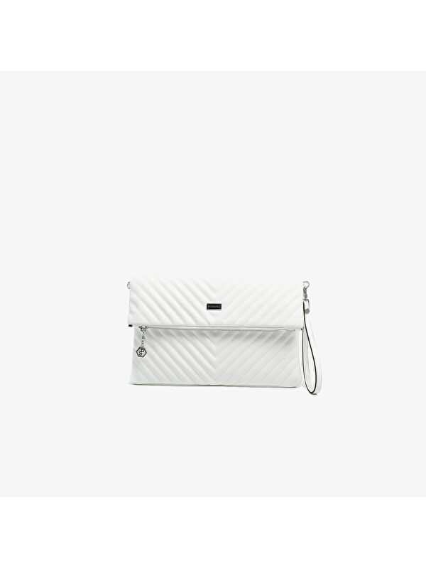 Silver Polo Kadın Portföy Çantası SP1134-M211 SILVER POLO Portföy & Clutch Beyaz-Beyaz