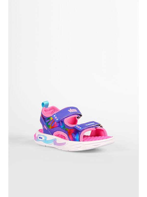 But Işıklı Kız Okul Öncesi Mor Sandalet - Görsel 4