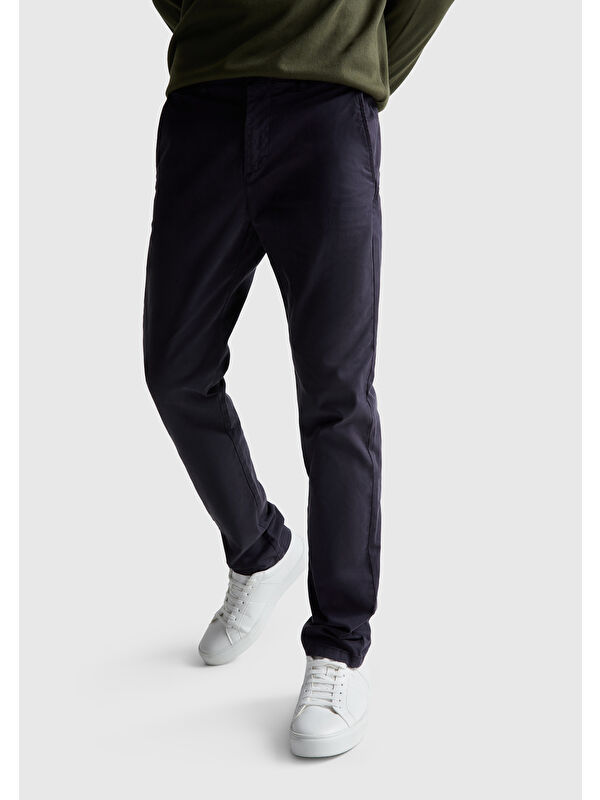 United Colors Of Benetton Erkek Lacivert Slim Fit Chino Pantolon