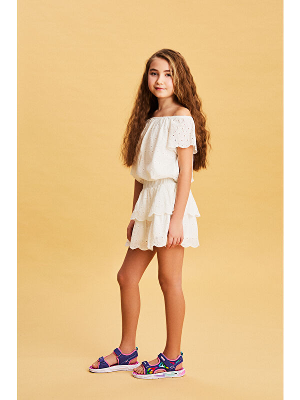 But Işıklı Kız Okul Öncesi Mor Sandalet - Görsel 6