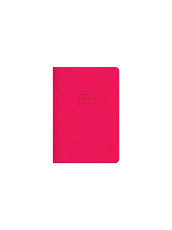 Keskin Color Çizgili Termo deri ve Sert Kapak Neon Şeker Defter 14 x 20 CM - Pembe