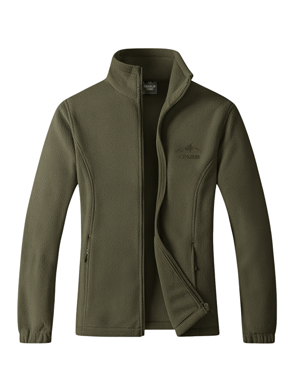 Genius Store Renkli-Tam Fermuarlı Outdoor Polar Erkek Fermuarlı Sweatshirt Hırka Tactical