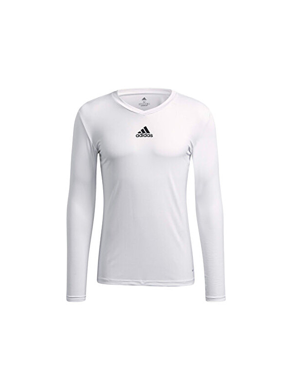 Adidas Team Base Tee Erkek Futbol Uzın Kollu Antrenman Tişörtü GN5676 Beyaz