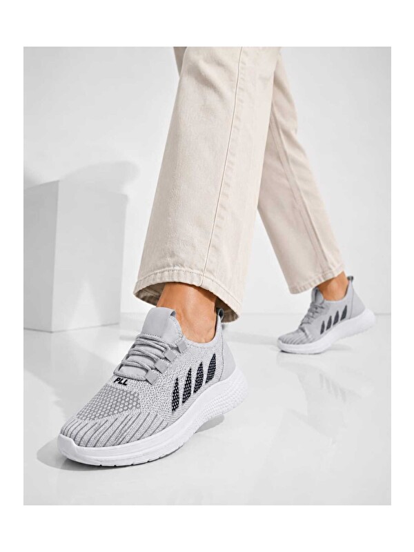 Slipcat Unisex Hafif Taban, Nefes Alabilen, Triko Yüzey, Günlük Yürüyüş Spor Sneaker Ayakkabı