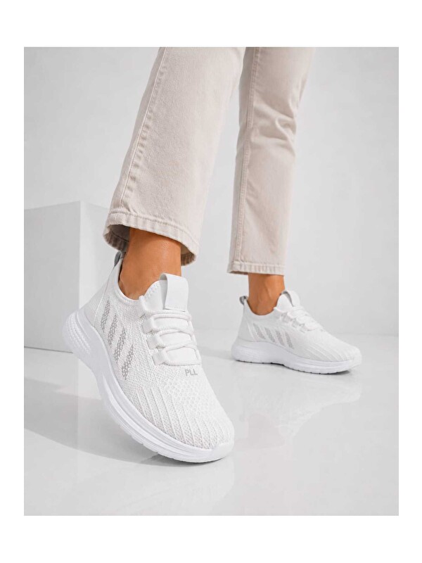 Slipcat Unisex Hafif Taban, Nefes Alabilen, Triko Yüzey, Günlük Yürüyüş Spor Sneaker Ayakkabı