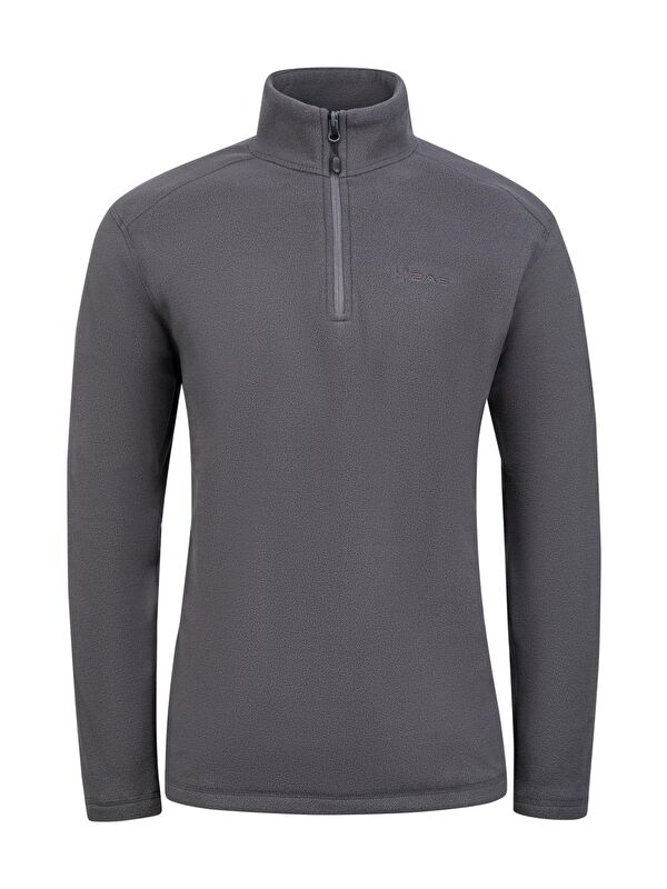 2AS Cedric Erkek Yarım Fermuarlı İnce Polar Sweatshirt Antrasit