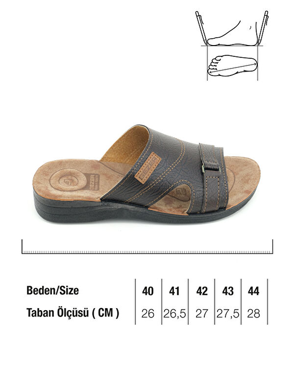 Erkek Yazlık PU Taban Suni Deri Koleksiyon Rahat Taban Günlük Terlik - Görsel 3
