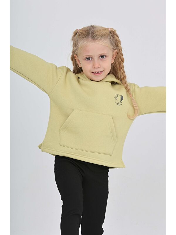 Toontoykids Kız Çocuk Kalp Baskılı Sweatshırt