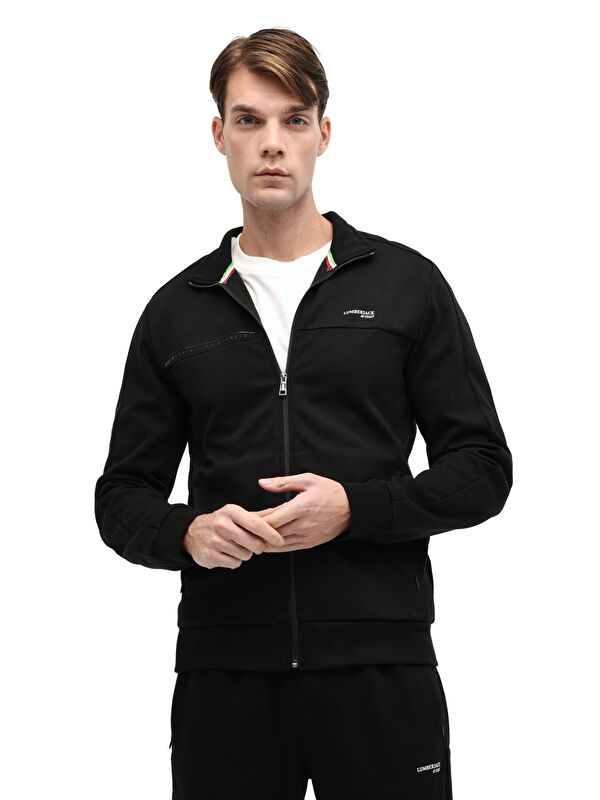 Lumberjack ML RENATO 18ITL1013 5PR Siyah Erkek Fermuarlı Sweatshirt Hırka