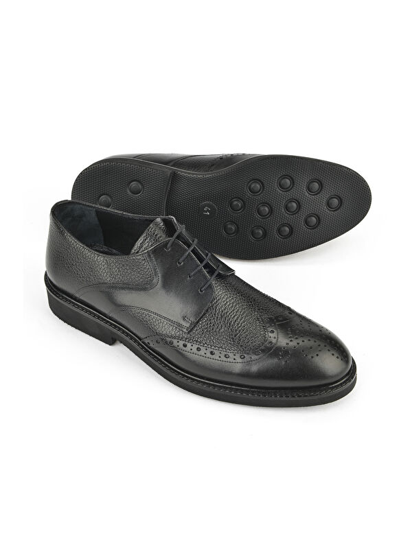 Erkek Hakiki Deri Ayakkabı 143145Z6252 Siyah - Görsel 5