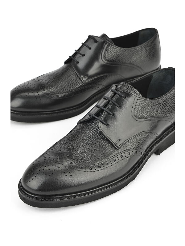 Erkek Hakiki Deri Ayakkabı 143145Z6252 Siyah - Görsel 6