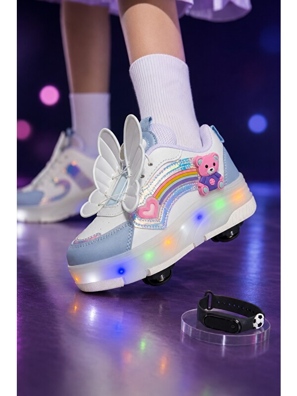 Muggo Çocuk Işıklı Patenli Tekerlekli Sneaker Spor Ayakkabı