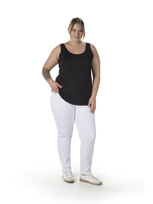 Stil Diva Büyük Beden Sıfır Kol Basic Atlet 1097164
