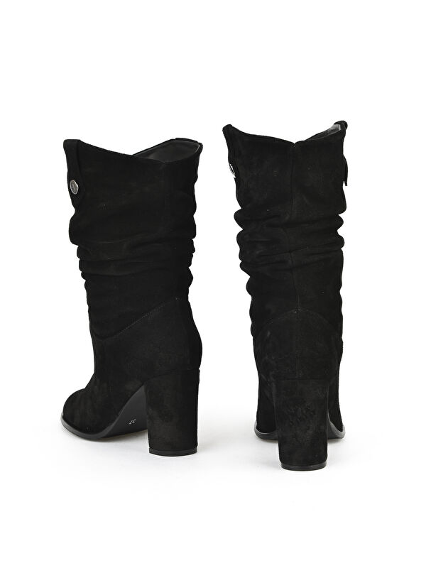 Kadın Hakiki Deri Çizme 1531050Z25100670K Siyah - Görsel 4