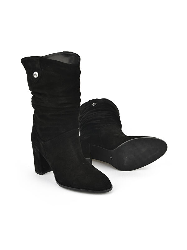 Kadın Hakiki Deri Çizme 1531050Z25100670K Siyah - Görsel 5