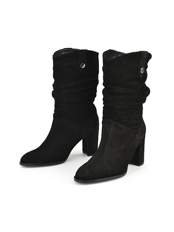 Kadın Hakiki Deri Çizme 1531050Z25100670K Siyah - Görsel 6