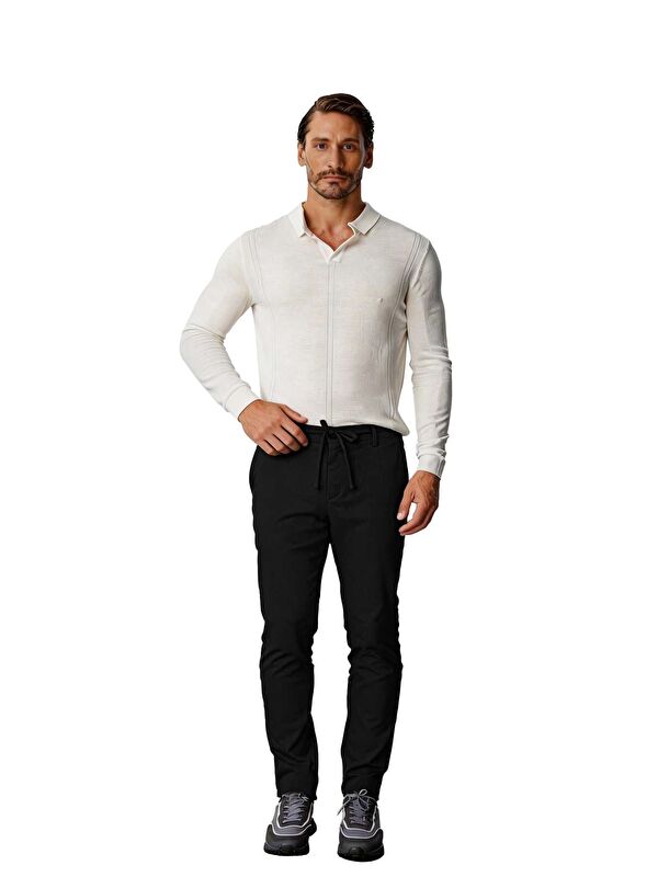 igs Siyah Jogger Stil Erkek Pantolon – Lastikli İpli