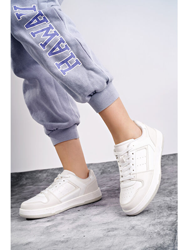 Bej Kadın Günlük Sneaker Ayakkabı - Görsel 3