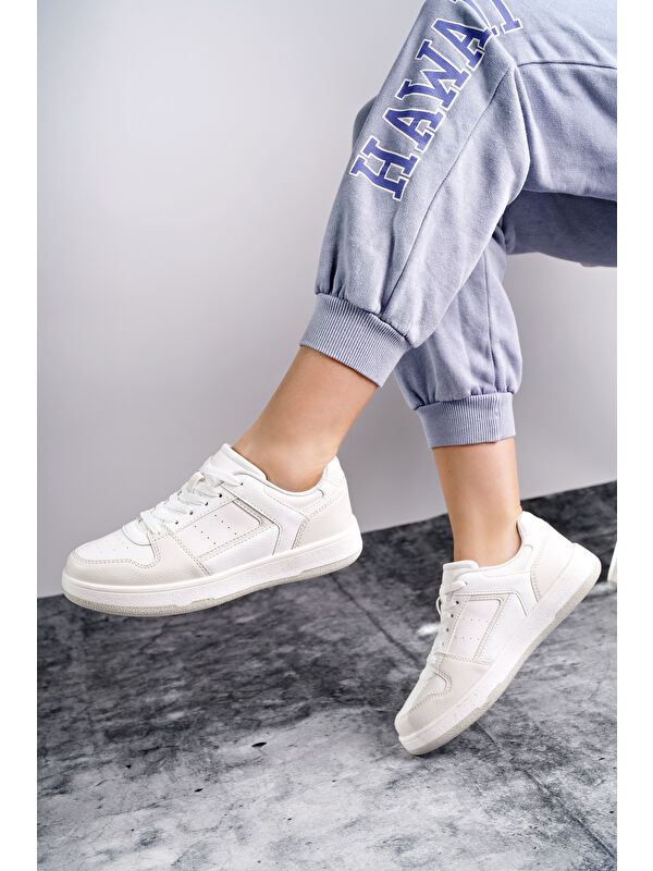 Bej Kadın Günlük Sneaker Ayakkabı - Görsel 4