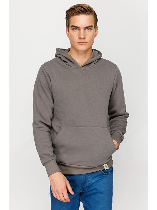 igs Erkek K.Gri Kapüşonlu Sweatshirt