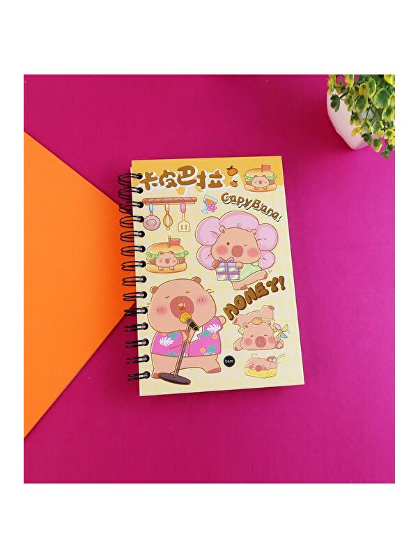 Bam Hediyelik Eşya Özel Tasarım Spiralli 15 21 cm Dot Defter  Eskiz Defteri  Doodle Book   2 SAYFA STICKER HEDİYELİ