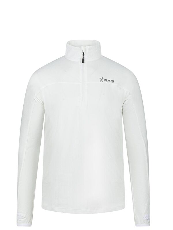 2AS Kolima Yarım Fermuarlı Sweatshirt Erkek Beyaz