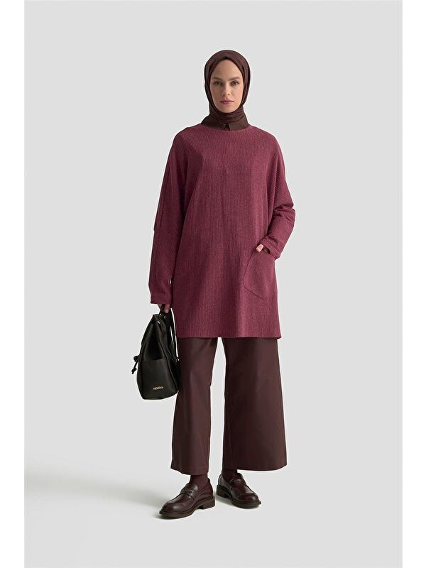 ARMİNE Basic Örme Tunik 25Kd1118 Bordo