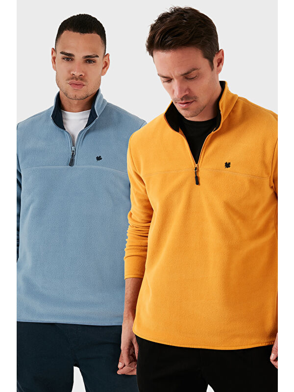 Buratti Slim Fit Anti-Pilling Tüylenme Yapmayan Şardonlu Soğuk Geçirmez 2'li Paket Polar 5906001S2