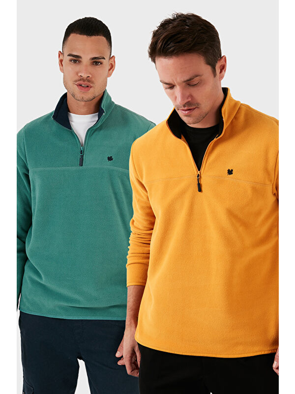 Buratti Slim Fit Anti-Pilling Tüylenme Yapmayan Şardonlu Soğuk Geçirmez 2'li Paket Polar 5906001S2