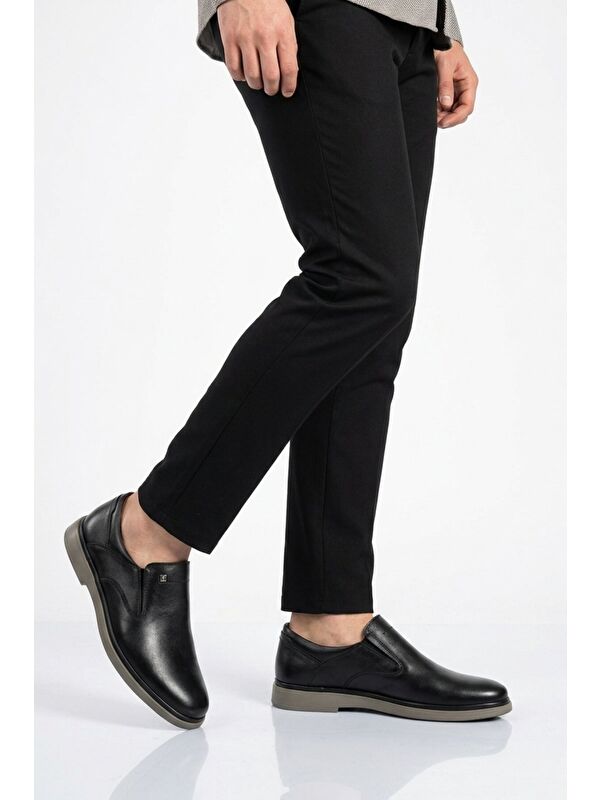 Ayakmod Siyah Ayakmod Hakiki Deri Erkek Casual Ayakkabı 329 M