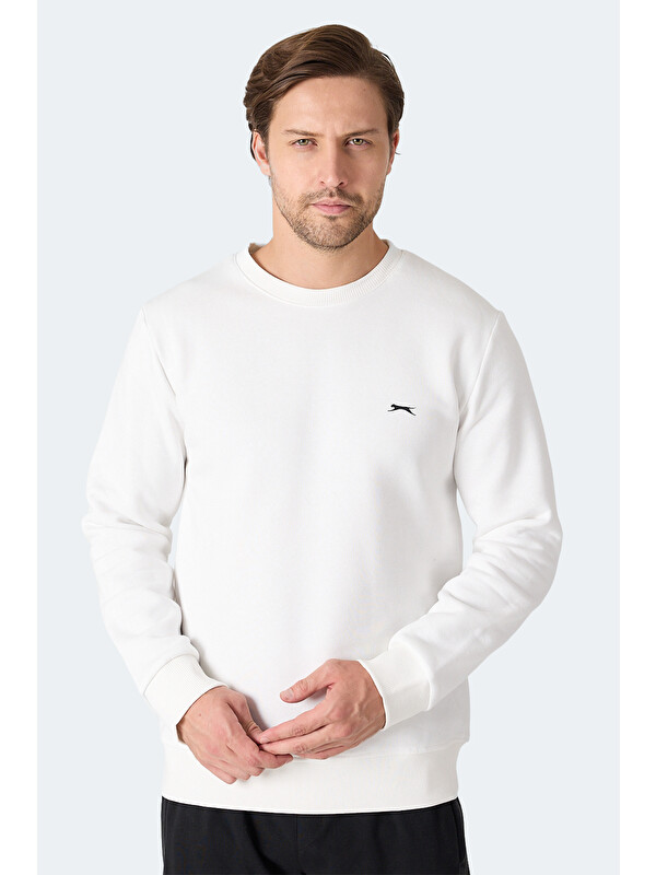 SLAZENGER MEGAR I Erkek Ekru Sweatshirt