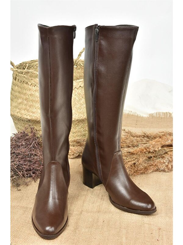 Kahverengi Kadın Çizme A654252709 - Görsel 7