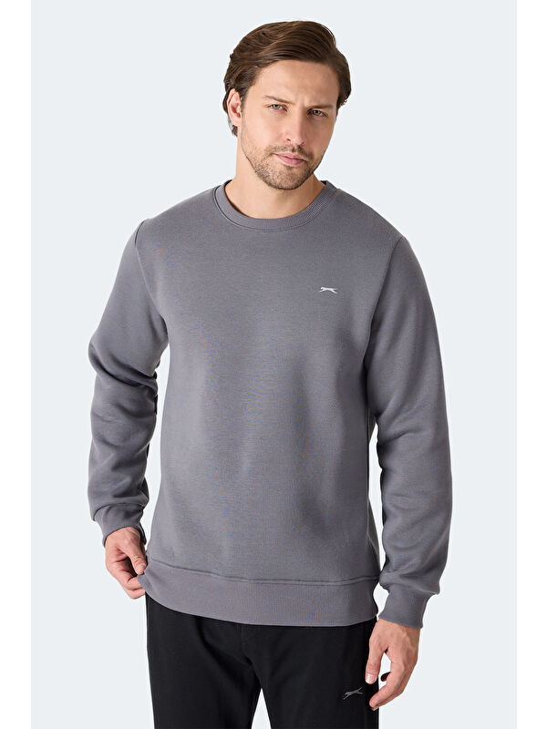 SLAZENGER MEGAR I Erkek Gri Sweatshirt