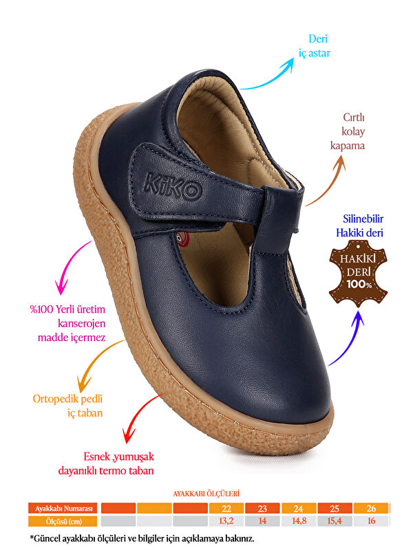 Kiko Kids Beyaz Kiko Kids Lija %100 Deri Günlük Kız Bebek Babet Ayakkabı