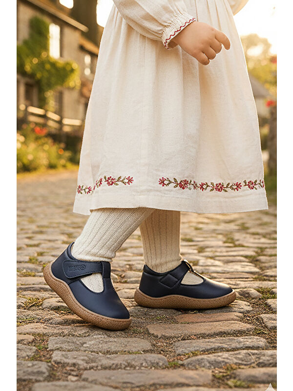 Kiko Kids Beyaz Kiko Kids Lija %100 Deri Günlük Kız Bebek Babet Ayakkabı