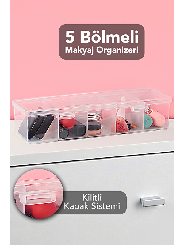 Meleni Home 1 Adet 5 Bölmeli Kapaklı Takı Kutusu