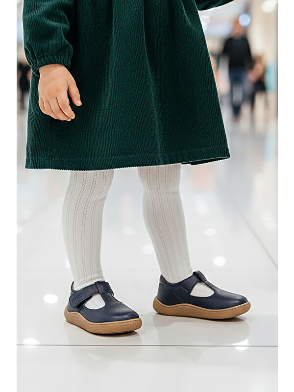 Kiko Kids Beyaz Kiko Kids Lija %100 Deri Günlük Kız Çocuk Babet Ayakkabı