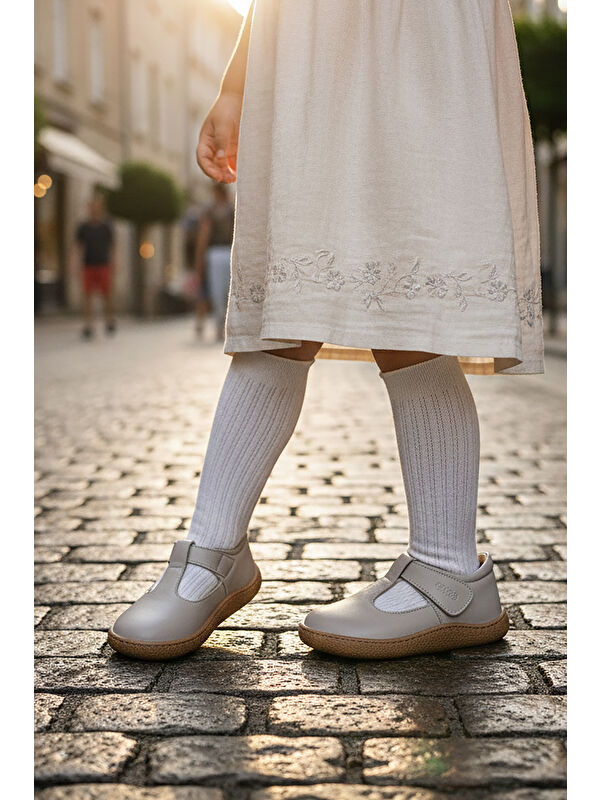 Kiko Kids Beyaz Kiko Kids Lija %100 Deri Günlük Kız Çocuk Babet Ayakkabı