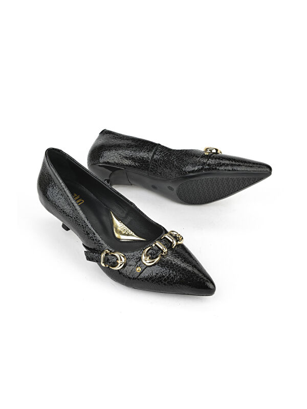 Kadın Hakiki Deri Ayakkabı 1531050Z26104802K Siyah - Görsel 5