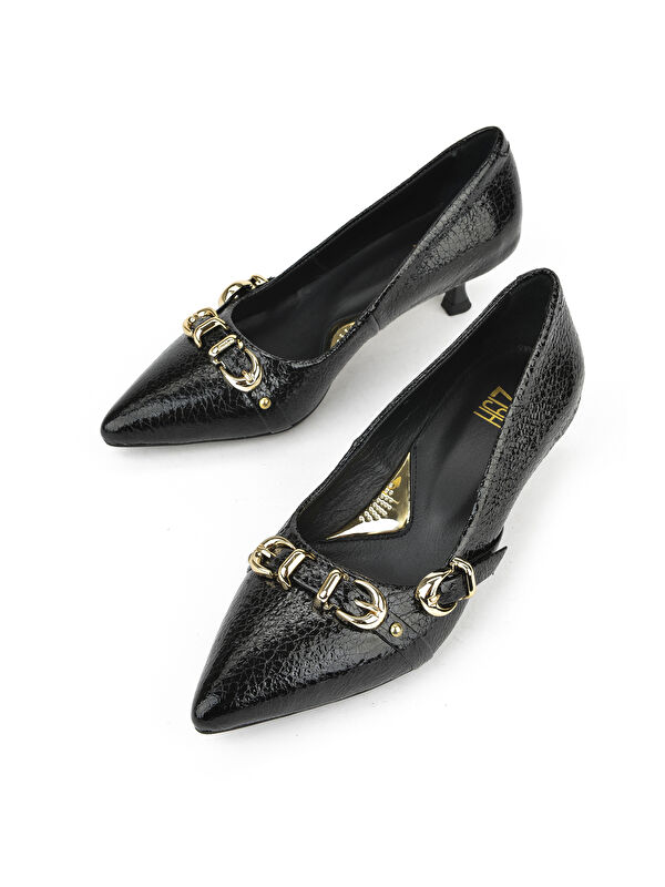 Kadın Hakiki Deri Ayakkabı 1531050Z26104802K Siyah - Görsel 6