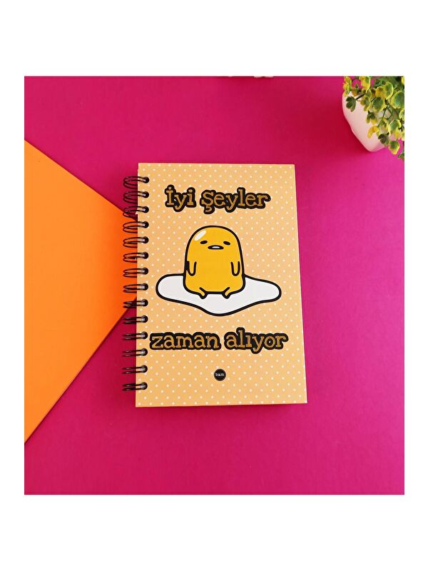 Bam Hediyelik Eşya Özel Tasarım Spiralli 15 21 cm Dot Defter  Eskiz Defteri  Doodle Book   2 SAYFA STICKER HEDİYELİ