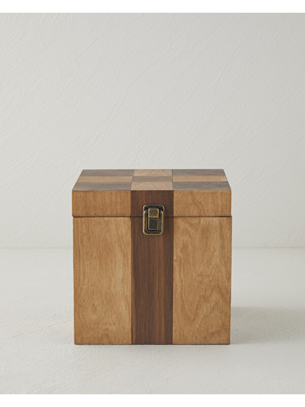 English Home Layna Mdf Dekoratif Kutu 19x19 cm Kahverengi