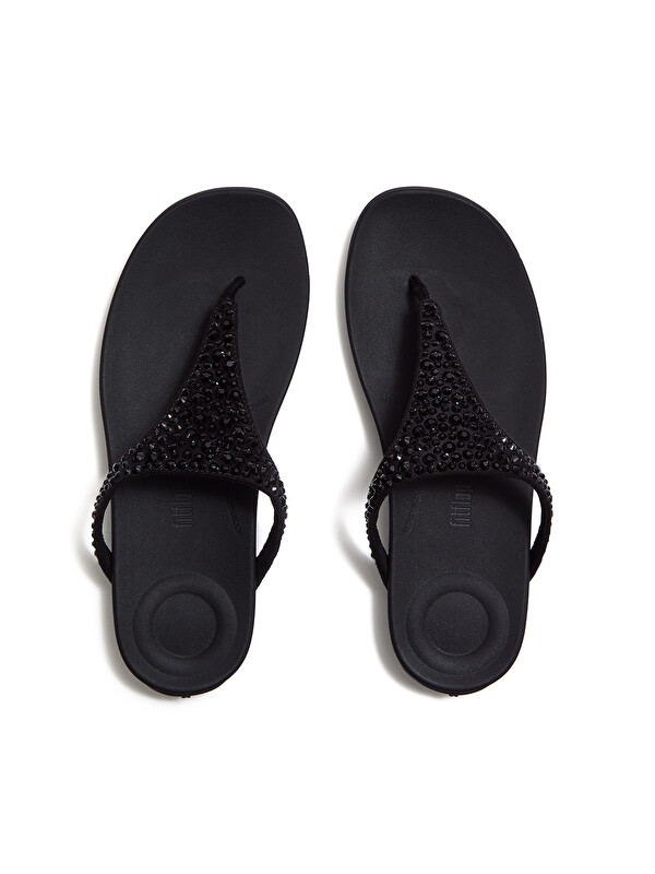 Fitflop Kadın Siyah Taşlı Parmak Arası Terlik
