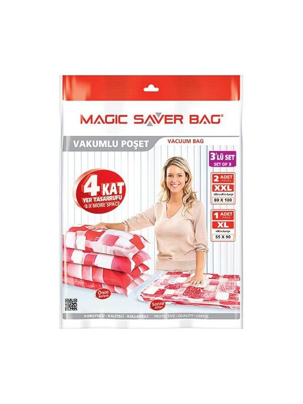 Magic Saver Bag 3'lü Vakumlu Saklama Poşeti