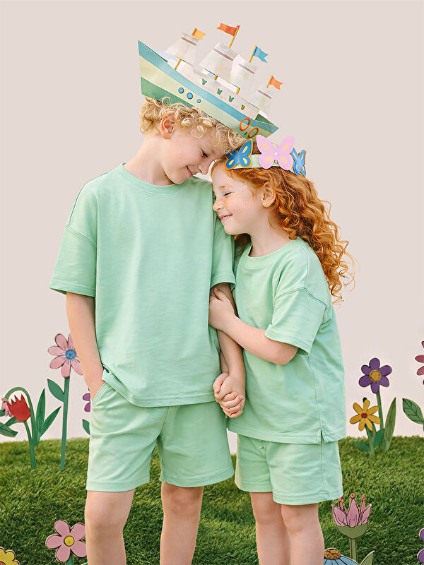 MSHB&G Oversize Mint Unisex T-shirt Şort Takım