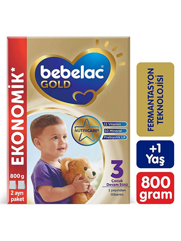 Bebelac Gold 3 Devam Sütü 1 Yaş+ 800 Gr
