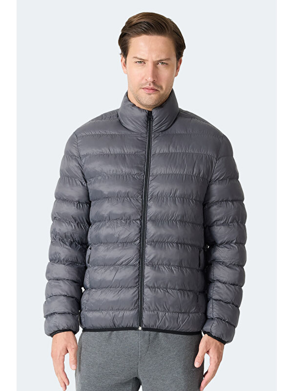 SLAZENGER BRAUM Erkek Şişme Koyu Gri Mont & Kaban