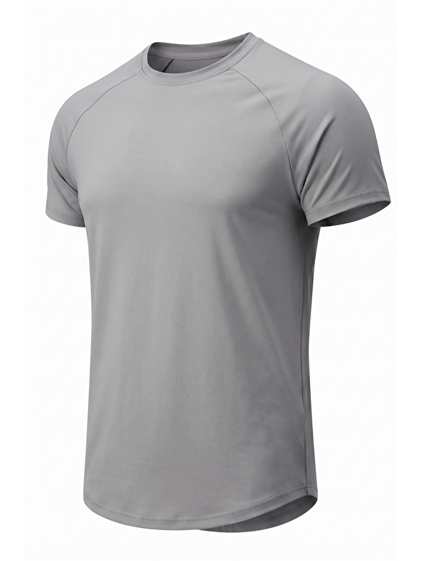 Genius Store Erkek Spor Tişört Fitness Antrenman Tişörtü Oval Kesim Elastanlı Süprem Reglan Kol OVAL-T22