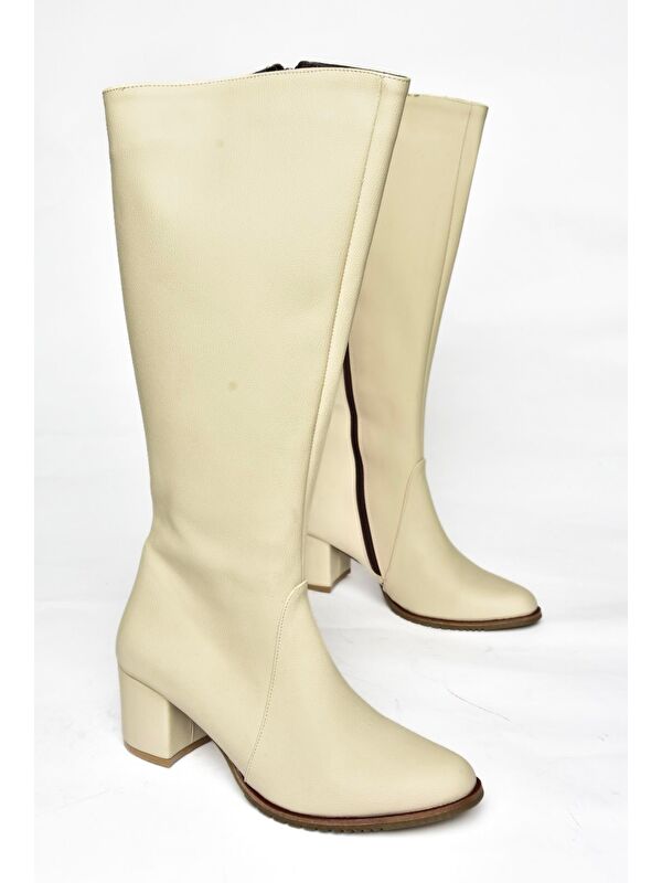 Bej Kadın Çizme A654252709 - Görsel 5